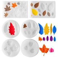 Leaf Silicone Molds Temperature Resistant Silicone Fondant Mould for Crafting Candle Soap Chocolate Cake Baking Tool white