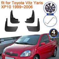 Purvasaugiai Toyota Vitz Yaris Echo XP10 10 1999~2006 Automobilio purvo atvartai Sparnų apsaugos Apsaugos nuo aptaškymo Priedai 2005 2004 2003 2000 2001 black
