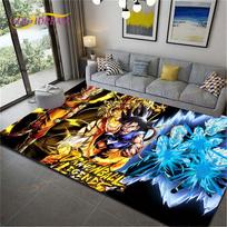 Anime Dragon Ball Goku Vaikų žaidimų kilimas Vaikų žaidimų grindų kilimėlis Animacinis 3D raštas Svetainės dekoratyvinis kilimas 40cm x 60cm black