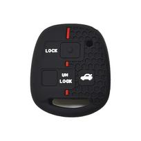 1Pc Black Dot White Red Line Car Silicone Key Cover Car Key Cover Shell For Toyota Land Crusier FJ/Toyota Land Cruiser Prado black