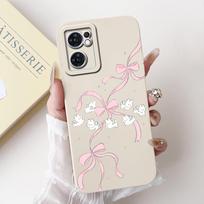 OPPO Reno7 5G Elegantiškas saulėgrąžų ir tulpių rašto telefono dėklas, skirtas Oppo Reno 7 5G CPH2371, minkšto silikono smūgiams atsparūs dėklai Reno7 5G (CPH2371) white