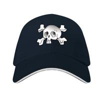 Jolly Rodger skull and crossbones pirate symbol Baseball Cap Beach Outing cute F Caps Unisex Womens gray