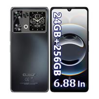 CUBOT P90 Išmanusis telefonas Android 15, 24GB RAM + 256GB ROM, 6,88  HD+ 120 Hz ekranas, 1,72  galinis lietimui jautrus ekranas, 64MP+16MP, 5100 mAh, NFC/Veido atpažinimas/Piršto antspaudas juoda