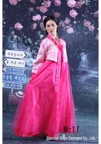 Tradicinis korėjiečių šokio moteriškas Hanbok - Dae Jang Geum stiliaus etninis kostiumas Extra Extra Large purpurinė