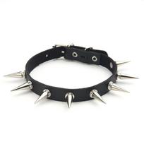 Black Spike Choker Necklace Rivet Stud Punk Rock Faux Leather Goth Collar Women Chocker Girls Harajuku Costume Gothic Jewelry juoda