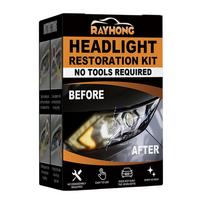 Car Headlight Restoration Set Headlight Cleaner Restorer Kit Headlamp Cover Scratch Remover for Car Taillight Headlight gray