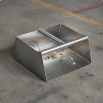 Garbage Dust Pan RustResistant Heavy Duty Stainless Steel Ladle Large Capacity Metal Dustpan for Xl gray