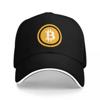 Unisex Baseball Hats Bitcoin Icon Cryptocurrency Art Outdoor Streetwear Summer Sports Baseball Caps Hip Hop Cap Casquette Hats One Size black