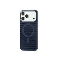 Korio tinklelis, pralaidus orui, Magsafe dėklui, skirtas iPhone 17 Air 16 15 14 13 12 Pro Max Plus, lydinio objektyvas, magnetinis, kietas PC galinis dangtelis iPhone 16 Pro tamsiai mėlyna spalva