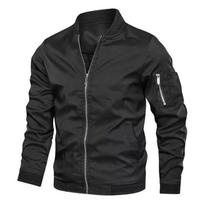 Vyriški švarkai Rudens bomberis vyrams Streetwear Beisbolo paltai Su stovimi apykaklėmis Slim Užsegamas užtrauktuku Lauko švarkas Vyriškas paltai 6XL armijos žalia spalva