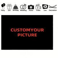 Custom Photo Backdrop, Personalized Party Banner - Send Your Picture/Link to Print, for Birthday & Event Decor 150x200 CM red