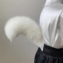 Bendable Handmade Real Fur Fox Tail for Halloween Cosplay brown