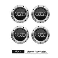 Skirta Audi A6 4 vnt. 146mm 8D0601165K Pilkai juodi ratų centriniai dangteliai, ratlankių dangteliai, emblemos, ženklelis, logotipas audi Quattro TT A2 A3 A4 A8 S6 Q5 Q7 RS6 gray