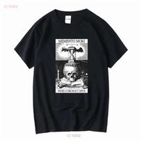 Memento Mori Skull Hourglass Finis Coronat Opus T-shirt XXXL gray