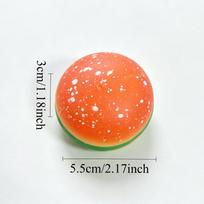 Hamburger Stress Ball Squishy Toys Hamburger Pinching Cookies Toy Stress Anxiety Relief Sensory Toy Office Desktop Accessory orange