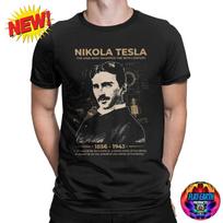 Nikola Tesla Marškinėliai Vyriški Mada Mokslas Išradėjas Fizikos Inžinierius Portretas Žemėlapis Juoda Balta Unisex Laisva Energija Plokščia Žemė Plazminė Ritė Dovana X 140 black