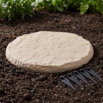 Stabilus sodo takelis su kuoliukais | Žemo profilio betono plokštė, Žemė Beige_Round beige