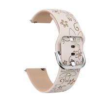 18mm Watch strap for Garmin Venu 4 41mm Band Silicone Engraved Women's Replacement Watch Band for Garmin Venu 4 41mm 3S 2S Band 18mm Quick release white