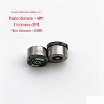 Magnetic Charging Cable with Waterproof 4mm Connector for Smart Rings 4mm Female Socket (Solder Version) gray