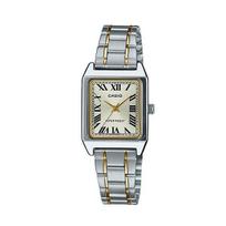 Casio LTP-V007G-9B Auksinis & Kombinuotas Nerūdijančio Plieno Laikrodis Moterims / Klasikinis Laikrodis, Autentiškas Casio Combo LTP-V007SG-9B white