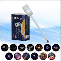 2 viename USB LED projektorius Naktinis šviestuvas 360° sukimosi Galaktikos Žvaigždėtas Dangus Aplinkos šviestuvas Automobiliui Namams Miegamojo Šventės Nuotaikos Šviesos Dekoras white