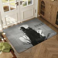 S.T.A.L.K.E.R 2 Heart Of Chornobyl Thickened Absorbent Non-Slip Floor Mat Bedroom Living Room Door Mat Flannel Rug 40x60cm gray