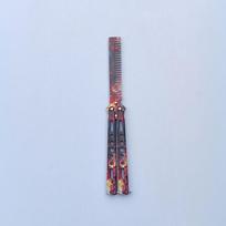 Butterfly Foldable Metal Knife Comb Safe Training Accessory for Hairdressing Salon Skill Practice A7 gray