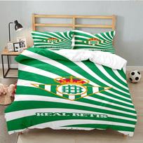 3PCS Football Betis Crest Design Bedding set,Ideal for1pc Duvet Cover And 2pcs Pillowcases Perfect for Christmas gift,Ideal for Bedroom, Dormitory 180cm*210cm