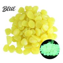 Glow-in-the-Dark Aquarium Pebbles Garden Stones A geltona