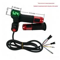 Green Screen Voltage Display Electric Vehicle Throttle Twist Grip black
