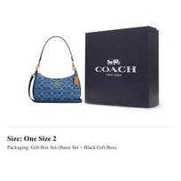 COACH Teri Džinsinis su Vachetta oda Pečių krepšys Vidutinio dydžio Moteriškas Mėlynas CDQ56-IMTYV One Size 2 black