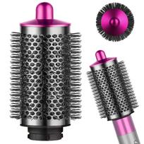 Didelis apvalus apimties suteikiantis šepetys Dyson Airwrap priedams, nikelio/vario spalvos, didesnis ovalus apimties suteikiantis šepetys puriam formavimui DiffuserB