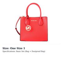 MICHAEL KORS Leather Tote Bag, Shopping Bag, Handbag, Shoulder Bag, Crossbody Bag Medium Women's Red 35S1GM9M2L-635 One Size 1 red