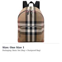 Burberry drobės ir odos kuprinė, įprasta, vyriška, beržo ruda 80845501 One Size 1