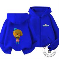 Soft Fleece Octonauts Full Zip Hoodie For Kids 3-14 Years Warm Kawaii Character Hooded Jacket Family Trip 120 blue