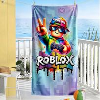 Roblox Beach Towel Super Soft & Absorbent Comfortable Lightweight Suitable for Sports, Travel, Swimming, Yoga, Bathroom, Beach, And Pool 70cmx140cm(27x55inch)