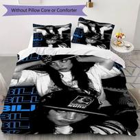 Billie Eilish Rašto Patalynės Komplektas Antklodės Užvalkalas Pagalvės Užvalkalas Namų Dekoras Gimtadienio Dovana (1 * užvalkalas antklodei + 2 * užvalkalas pagalvei be užpildo) 140x200cm