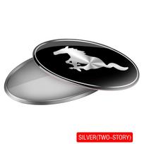 For Ford Focus Kuga Mondeo Smax Fiesta Ranger VBH8 Mustang Edge ST Aluminum Car Body Trunk Oval Badge Sticker Cover Auto Accessories
