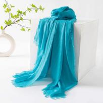 Pavasarinė vienspalvė šilkinė juostelė šilkinė skarelė moteriška mada kelioninė skarelė apsauginis nuo saulės marlinis šalis 100*180cm blue