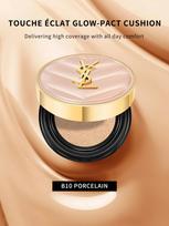 TOUCHE ÉCLAT GLOW-PACT CUSHION #B10 #B20  - 0.42 oz./12g Sveikas spindesys. Didelė aprėptis. Ilgai išliekantis drėkinimas SPF 23/ PA++ B10 brown