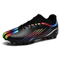 Aukštakulniai futbolo bateliai vaikams su megztomis kojinėmis dirbtinei dangai ir AG laukams Size 38 black
