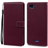 Dėklas Xiaomi Redmi 6A, Dangtelis Redmi 6, Minkštas silikoninis odinis piniginės tipo dėklas su kortelių laikikliu, skirtas Xiaomi Redmi 6A 6 a telefonui black
