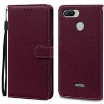 Dėklas Xiaomi Redmi 6A, Dangtelis Redmi 6, Minkštas silikoninis odinis piniginės tipo dėklas su kortelių laikikliu, skirtas Xiaomi Redmi 6A 6 a telefonui