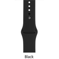 Silikoninė sportinė apyrankė skirta Apple Watch 40mm 44mm 38mm 42mm apyrankės riešo guminis dirželis iWatch serija 42 44 mm juoda