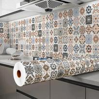 1 rulono lipnios tapetos, 3D nuplėšiami ir klijuojami viniliniai tapetai, atsparūs vandeniui virtuvės užpakalinei sienai, vonios kambariui DZ 40cm x 100cm gray