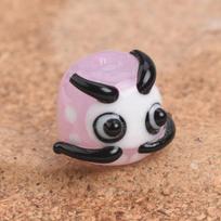 2pcs 15x12mm Handmade Daruma Lampwork Glass Bodhidharma Beads for Jewelry Making DIY Crafts Findings 15x12mm-2pcs gray