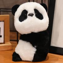Creative Stuffed Animals Raccoon Fox Husky Cat Monkey Papa Circle Toy Wrapped Around Arm Doll Toys For Kids Birthday Gift 20cm black