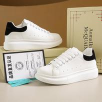 Balti Bateliai Vyriški ir Moteriški PU Oda Tas Pats Aukštas Modelis Universalūs Bateliai Nauji Storu Padu Aukštį Didinantys Kateboardo Bateliai Tinginiai Bateliai 39 beige