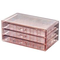 Practical PU Material Jewelry Storage Holder Box with Multiple Compartments for Organizing Accessories at Home or Office