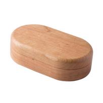 Stylish Jewelry Case Practical Jewelry Box Portable Organizer Wood Material Small Jewelry Box Gift for Women Girls beige